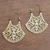 Gold plated drop earrings, 'Alam Bali' - Openwork 18k Gold Plated Brass Drop Earrings from Bali