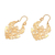 Vergoldete Ohrhänger – Kunsthandwerklich gefertigte Ohrhänger aus vergoldetem Messing aus Bali