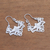 Sterling silver plated drop earrings, 'Alam Pride' - Curl Motif Sterling Silver Plated Drop Earrings from Bali