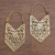 Gold plated drop earrings, 'Luxurious Pura' - 18k Gold Plated Brass Arrow Drop Earrings from Bali