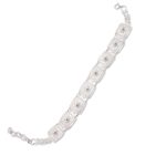 Sterling silver filigree link bracelet, 'Beautiful Squares' - Sterling Silver Filigree Square Link Bracelet from Java