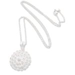 Sterling silver filigree pendant necklace, 'Dainty Stars' - Circular Sterling Silver Filigree Pendant Necklace from Java