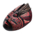 Máscara de madera Batik, 'Bird Lord' - Máscara de madera Batik con temática de pájaros de Java