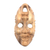 Wood mask, 'Two Faces' - Whimsical Hibiscus Wood Wall Mask Crafted in Indonesia (image 2a) thumbail