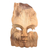 Wood mask, 'King Leaf' - Leaf-Themed Hibiscus Wood Mask from Indonesia (image 2a) thumbail