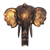 Wood wall sculpture, 'Glorious Elephant' - Antiqued Gold-Tone Wood Elephant Wall Sculpture from Bali (image 2a) thumbail