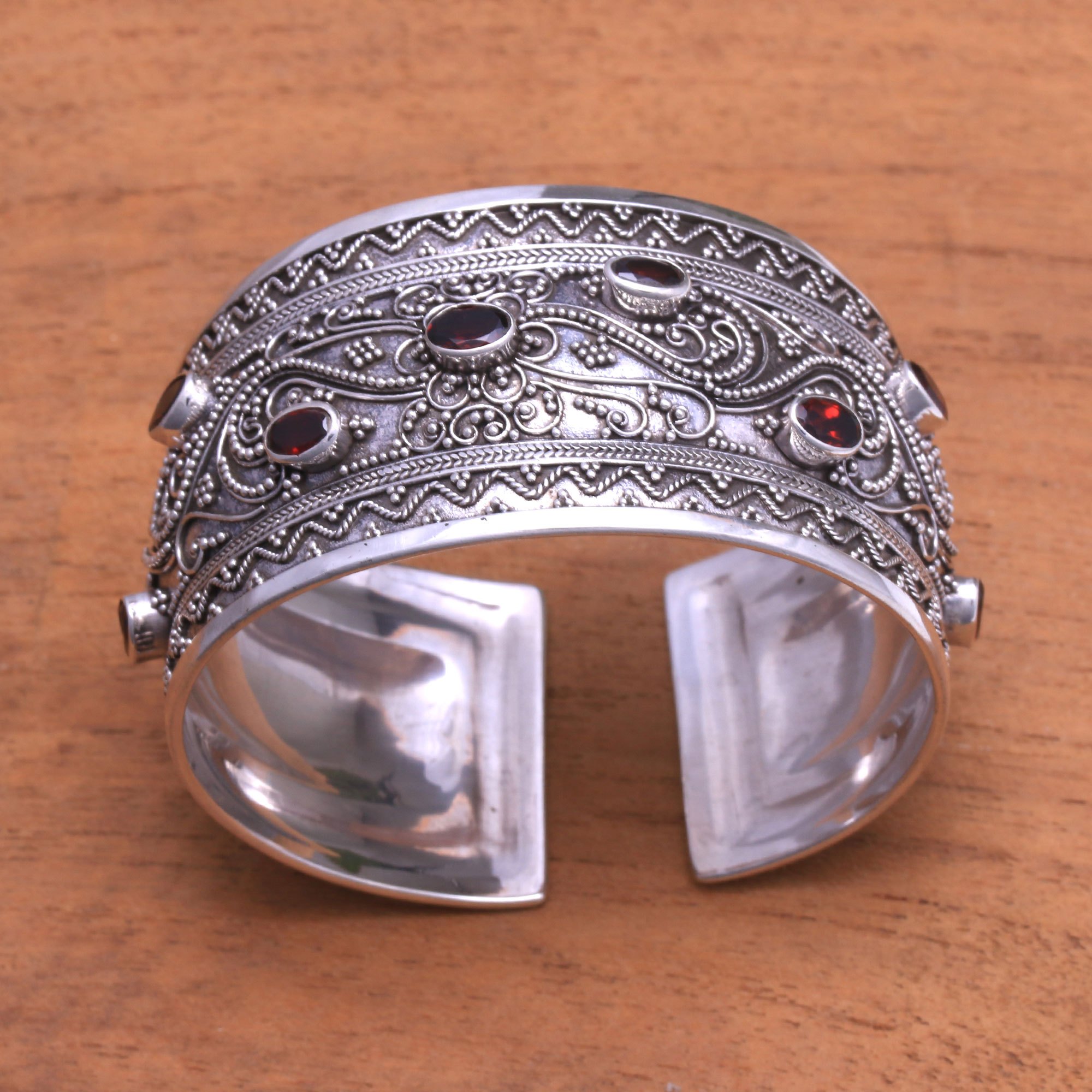 Handcrafted Cuff Bracelet from Bali Elegant Sister NOVICA