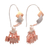 Rose gold accented sterling silver chandelier earrings, 'Millenary Beauty' - Rose Gold Accented Sterling Silver Chandelier Earrings