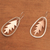 Rose gold accented sterling silver dangle earrings, 'Tegalalang Tree' - Modern Rose Gold Accented Sterling Silver Earrings from Bali