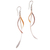 Gold and rose gold accented sterling silver dangle earrings, 'Jimbaran Tendrils' - Gold and Rose Gold Accent Sterling Silver Earrings from Bali (image 2c) thumbail