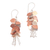Rose gold accented sterling silver dangle earrings, 'Bundles of Love' - Rose Gold Accented Sterling Silver Dangle Earrings
