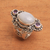 Rainbow moonstone and amethyst cocktail ring, 'Glimpse of Sukawati' - Rainbow Moonstone and Amethyst Cocktail Ring from Bali (image 2) thumbail