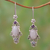 Multi-gemstone dangle earrings, 'Sukawati Floral' - Floral Multi-Gemstone Dangle Earrings from Bali (image 2) thumbail