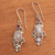 Multi-gemstone dangle earrings, 'Sukawati Floral' - Floral Multi-Gemstone Dangle Earrings from Bali (image 2b) thumbail