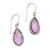 Amethyst dangle earrings, 'Glimmering Swirls' - 10-Carat Amethyst Dangle Earrings from Bali thumbail