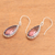 Amethyst dangle earrings, 'Glimmering Swirls' - 10-Carat Amethyst Dangle Earrings from Bali (image 2c) thumbail