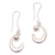 Sterling silver dangle earrings, 'Cradled by the Moon' - Sterling Silver Crescent Dangle Earrings from Bali