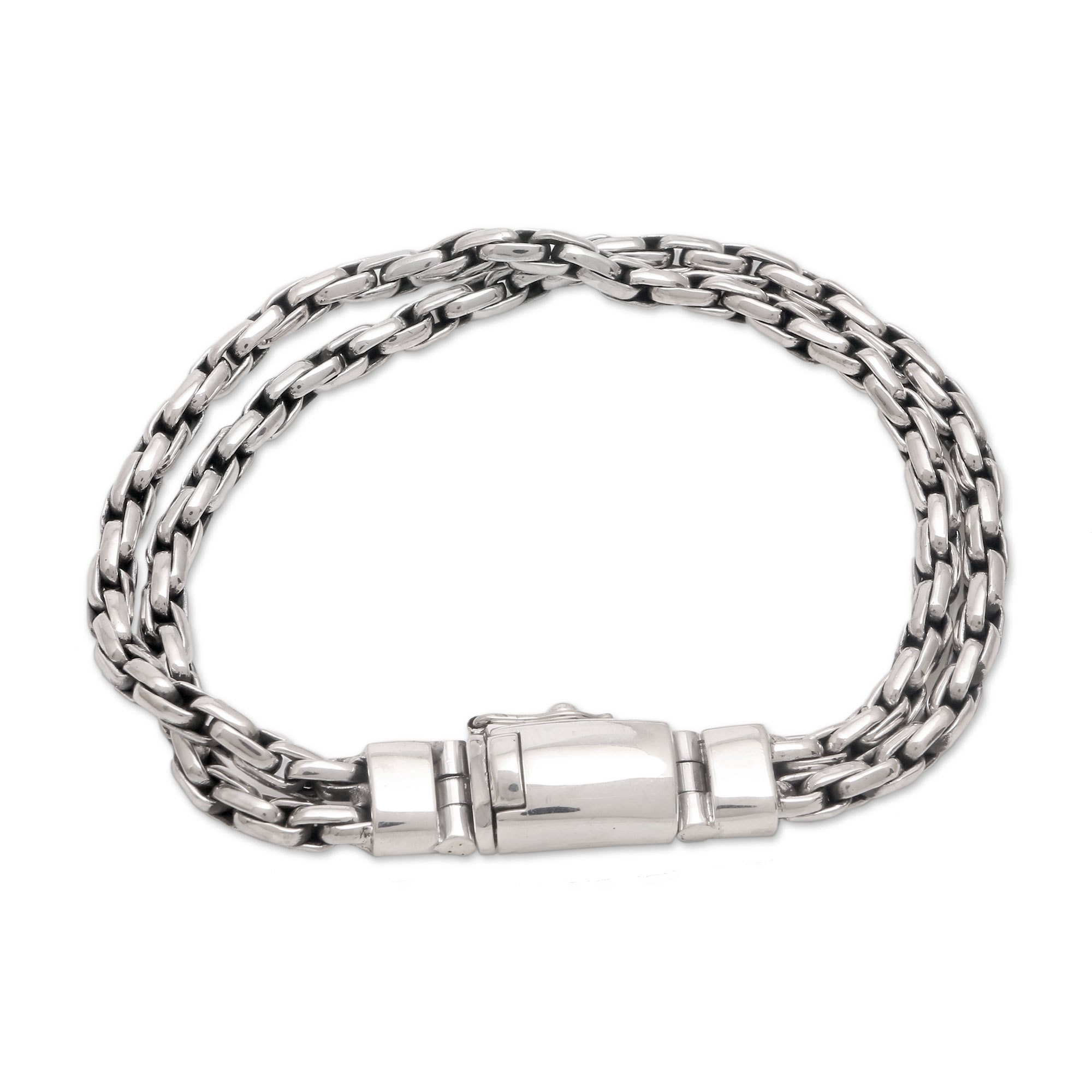 UNICEF Market Sterling Silver Rope Chain Bracelet from Bali Strong