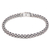 Sterling silver chain bracelet, 'Bold Kepang' - Sterling Silver Foxtail Chain Bracelet from Bali