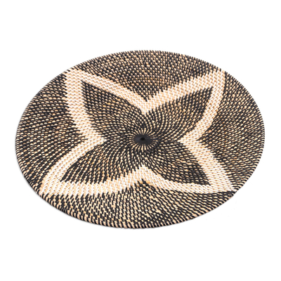 Bamboo Tray in Black from Bali