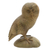 Wood sculpture, 'Intelligent Owl' - Hand-Carved Hibiscus Wood Owl Sculpture from Bali thumbail