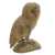 Wood sculpture, 'Intelligent Owl' - Hand-Carved Hibiscus Wood Owl Sculpture from Bali (image 2c) thumbail