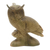 Wood sculpture, 'Focused Owl' - Hand-Carved Hibiscus Wood Sculpture of a Focused Owl