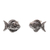 Sterling silver stud earrings, 'Sanur Fish' - Sterling Silver Fish Stud Earrings from Bali (image 2a) thumbail