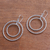 Sterling silver dangle earrings, 'Twin Hoops' - Circular Sterling Silver Dangle Earrings Crafted in Bali