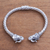 Cultured pearl cuff bracelet, 'Elephant Glow' - Cultured Pearl Elephant Cuff Bracelet from Bali (image 2b) thumbail