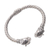 Cultured pearl cuff bracelet, 'Elephant Glow' - Cultured Pearl Elephant Cuff Bracelet from Bali (image 2d) thumbail