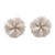 Bone stud earrings, 'Glorious Jepun' - Frangipani Flower Bone Stud Earrings from Bali thumbail