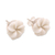 Bone stud earrings, 'Glorious Jepun' - Frangipani Flower Bone Stud Earrings from Bali (image 2c) thumbail