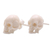 Bone stud earrings, 'Trunyan Skulls' - Skull-Shaped Bone Stud Earrings Crafted in Bali (image 2c) thumbail