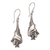 Sterling silver dangle earrings, 'Sleeping Bats' - Sterling Silver Bat Dangle Earrings from Bali thumbail