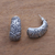 Sterling silver drop earrings, 'Prosperous Beauty' - Combination Finish Sterling Silver Drop Earrings from Bali (image 2b) thumbail