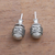 Sterling silver stud earrings, 'Stamp of Freedom' - Patterned Sterling Silver Stud Earrings from Bali (image 2) thumbail