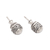 Sterling silver stud earrings, 'Stamp of Freedom' - Patterned Sterling Silver Stud Earrings from Bali (image 2c) thumbail