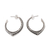 Sterling silver half-hoop earrings, 'Courage Textures' - Patterned Sterling Silver Half-Hoop Earrings from Bali thumbail