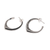Sterling silver half-hoop earrings, 'Courage Textures' - Patterned Sterling Silver Half-Hoop Earrings from Bali (image 2d) thumbail