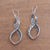Sterling silver dangle earrings, 'Beauty in Excellence' - Twisting Sterling Silver Dangle Earrings from Bali (image 2) thumbail