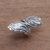 Sterling silver cocktail ring, 'Feathers of Wisdom' - Feather Motif Sterling Silver Cocktail Ring from Bali (image 2b) thumbail