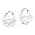 Sterling silver hoop earrings, 'Elegant Padma' (1 inch) - Sterling Silver Lotus Flower Hoop Earrings (1 inch) thumbail