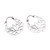 Sterling silver hoop earrings, 'Elegant Padma' (1 inch) - Sterling Silver Lotus Flower Hoop Earrings (1 inch) (image 2d) thumbail