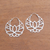 Sterling silver hoop earrings, 'Elegant Padma' (1.5 inch) - Sterling Silver Lotus Flower Hoop Earrings (1.5 inch) (image 2b) thumbail