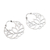Sterling silver hoop earrings, 'Elegant Padma' (1.5 inch) - Sterling Silver Lotus Flower Hoop Earrings (1.5 inch) (image 2d) thumbail