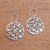 Sterling silver dangle earrings, 'Youthful Leaves' - Leaf Motif Sterling Silver Dangle Earrings from Bali (image 2b) thumbail