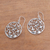Sterling silver dangle earrings, 'Youthful Leaves' - Leaf Motif Sterling Silver Dangle Earrings from Bali (image 2c) thumbail