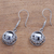 Sterling silver dangle earrings, 'Elephant Frames' - Sterling Silver Elephant Dangle Earrings from Bali (image 2b) thumbail