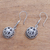 Sterling silver dangle earrings, 'Sea Turtle Duo' - Sterling Silver Sea Turtle Dangle Earrings from Bali (image 2b) thumbail